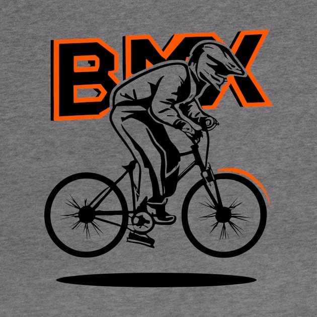 BMX Rider Silhouette for Men Women Kids and Bike Riders by Vermilion Seas